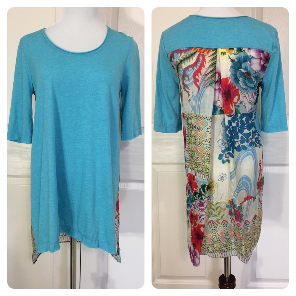 NWT! Johnny Was patchwork tee